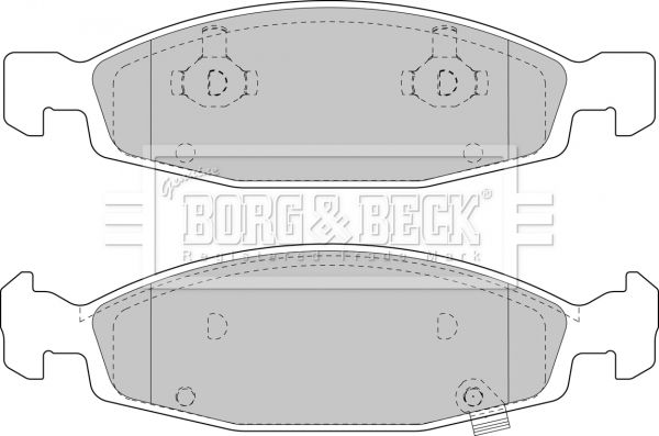 BORG & BECK Комплект тормозных колодок, дисковый тормоз BBP1781